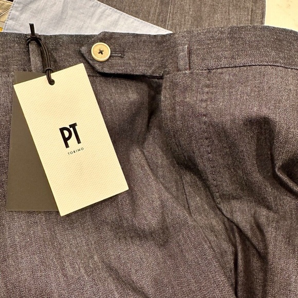 PT Torino cotton stretch denim slim fit dress pants Sz 42 Euro 58 New With Tags - Picture 4 of 7